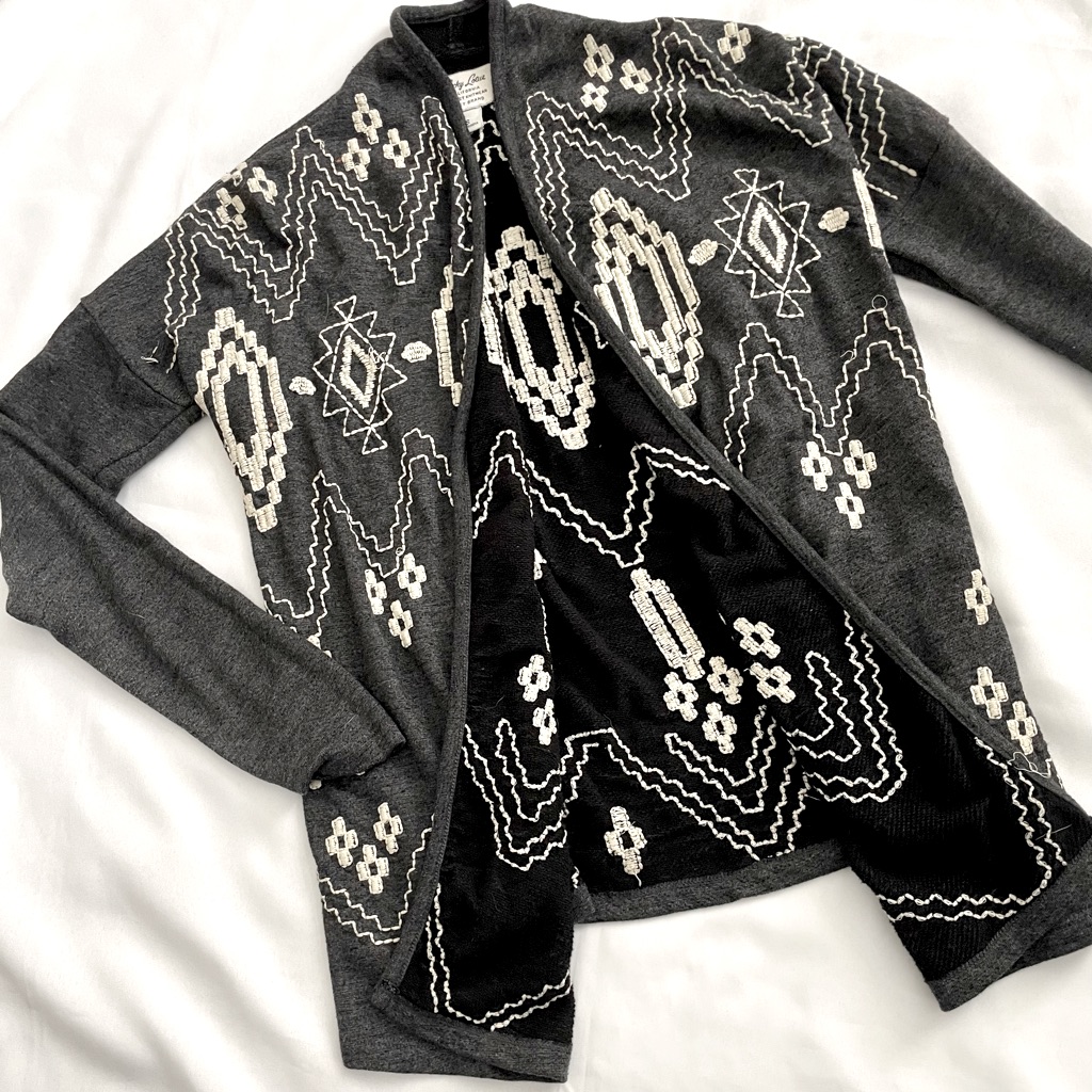 Lucky Brand Co Aztec Stitched Cardigan Lucky Brand Co Aztec Stitched Cardigan